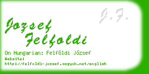 jozsef felfoldi business card